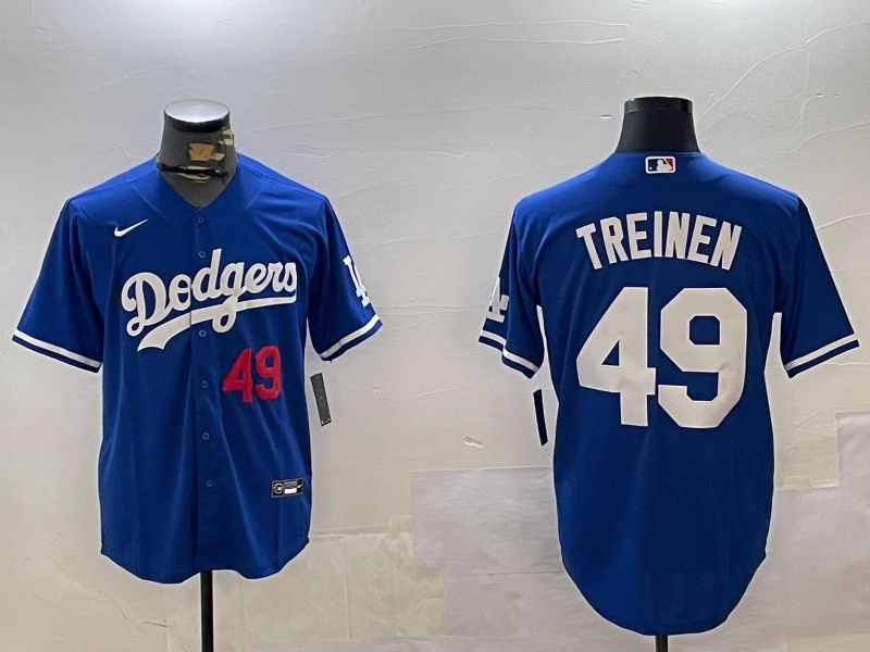 Men's Los Angeles Dodgers Blake Treinen #49 Royal Alternate Jersey